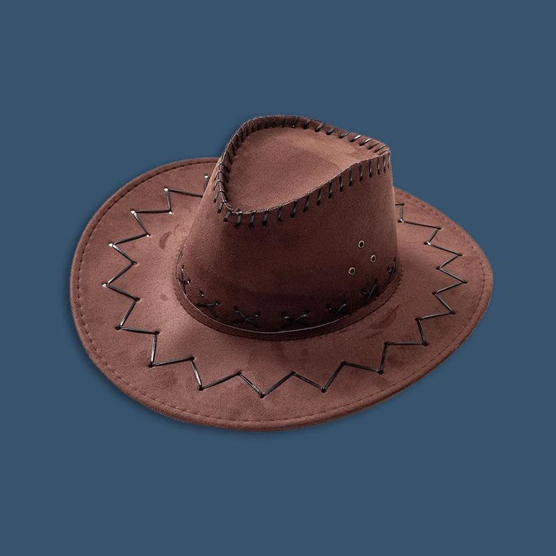 Women Men Cowboy Hat Western Suede Cowgirl Hats Fashion West Fancy Dress Party Headwear Unisex Cap