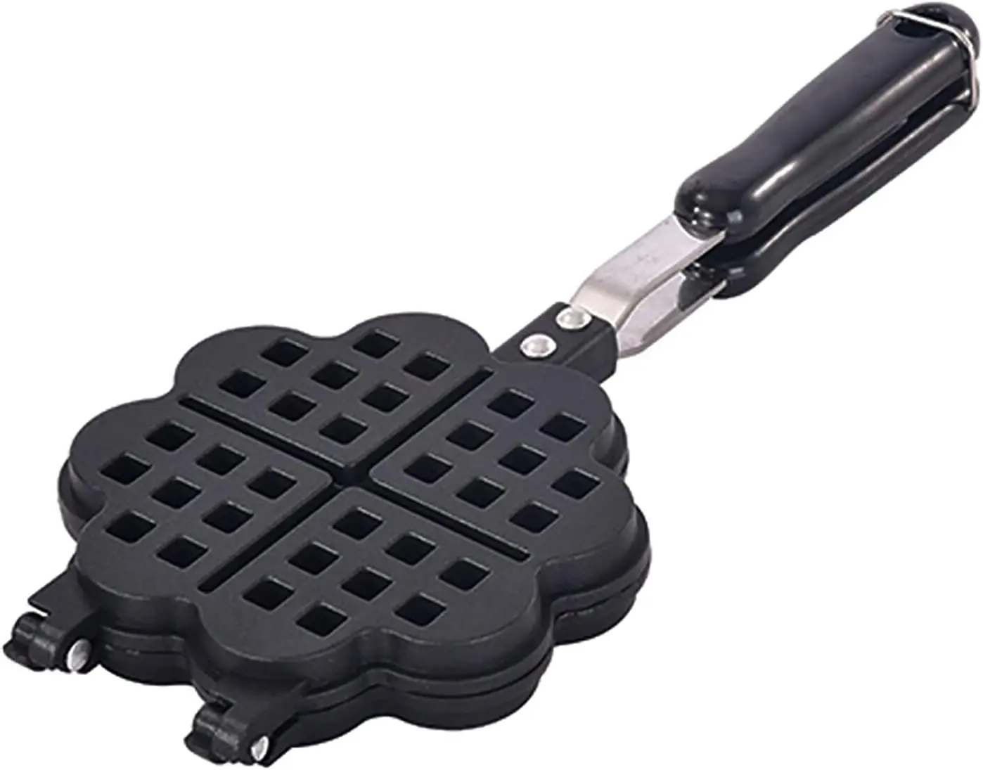 

de waffle de coraçã dupla face para máquina de waffle com revestimento antiaderente faz 4 waffles em de coraçã em minutos