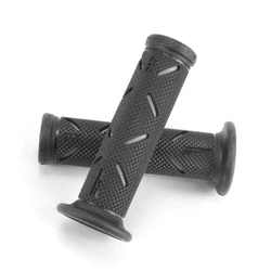 Universal 22MM Motorcycle Handlebar Grips - Rubber Modification Accessories (Black  Grey)