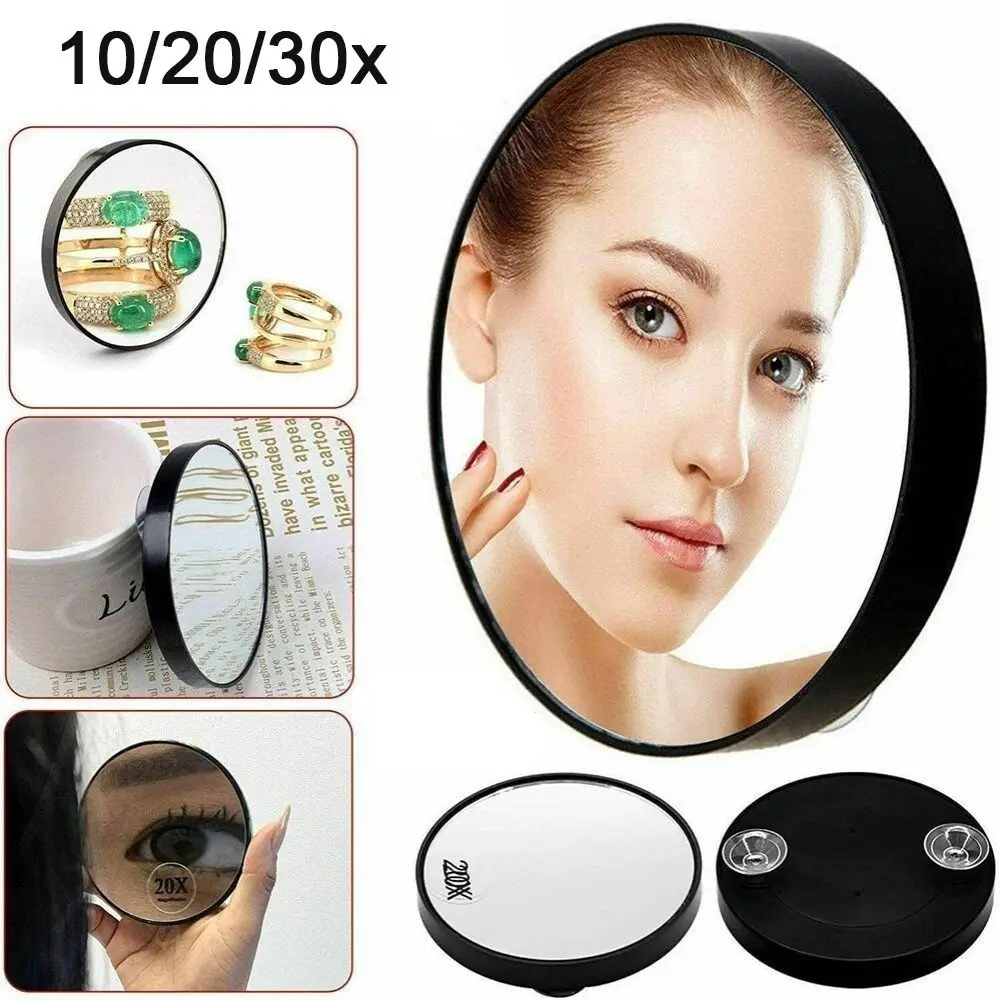 Remove Acne Pores Makeup Mirror Round Shape 10/20/30x Magnifying Mirror Portable Cosmetics