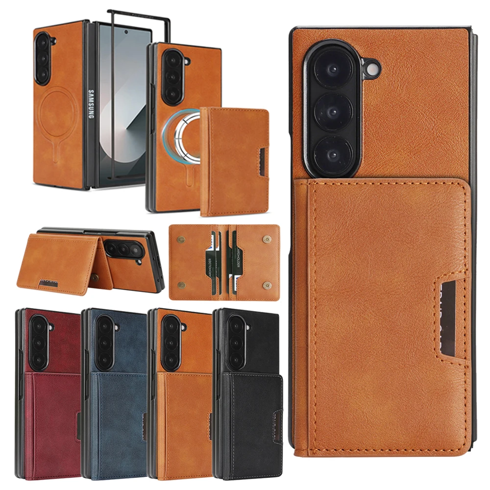 Magnetic 2-in-1 Phone Case with Card Slots, Kickstand & Wireless Charging Compatibility