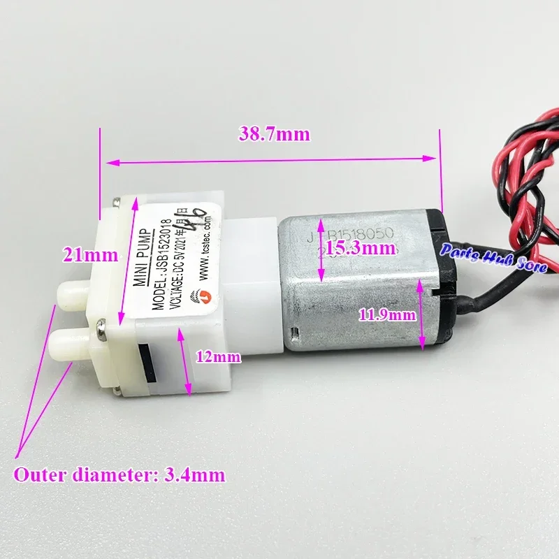 TCS JSB1523 DC 5V Mini Water Pump Micro 030 Motor Self-Priming Diaphragm Vacuum Air Pump for Home Sweeper Robot floor Cleaner