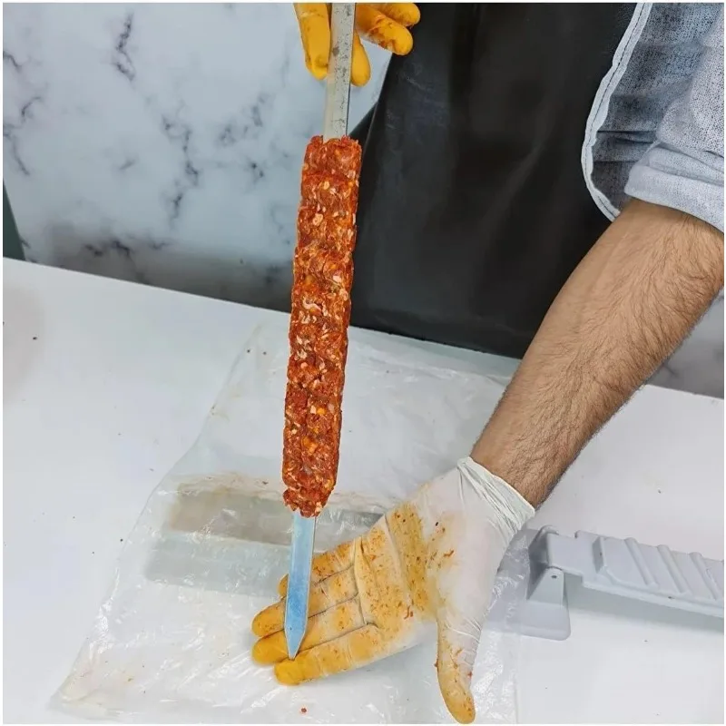 BBQ Meat Skewer Machine Reusable For Press Maker Barbecue Preparation For kitchen Grill Assesories BBQ Tools