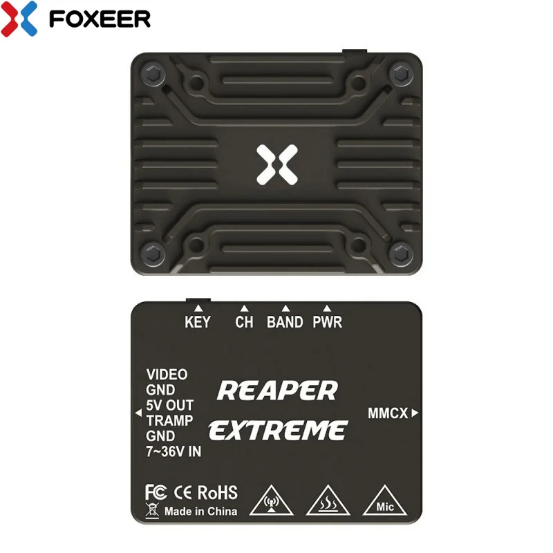 

FOXEER Reaper Extreme 5,8G 1,8 W 72CH FPV VTX 25mW/200mW/500mW/1W/1,8 W Регулируемый 20x20mm для радиоуправляемого дрона дальнего действия