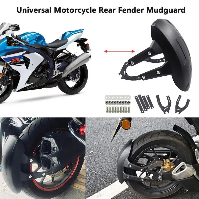 

Motorcycle Rear Mudguard Anti Splash Fits 10-18 Inches Tires Universal Motorcycle Mudguard Wheel Hugger Splash Guard Protector