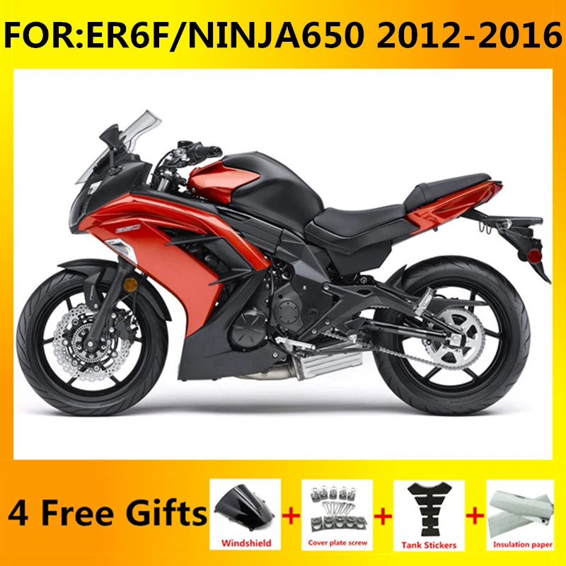 

Motorcycle Fairings kit fit for ER-6F EX 650 NINJA 650 ER6F ninja650 2012 2013 2014 2015 2016 full Fairing kits set orange black