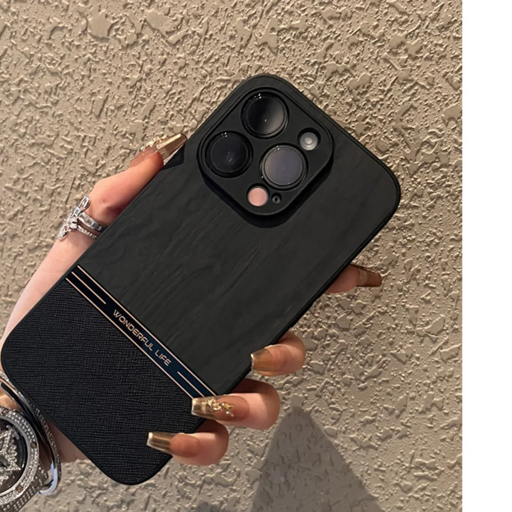 Schwaarz Shangruisu Lieder Handyshülle Nei iPhone Promax Premium 14 iPhone 13 Set 12 Komplett Package Lëns 15 Ultra Anti-Fall_voghion.com