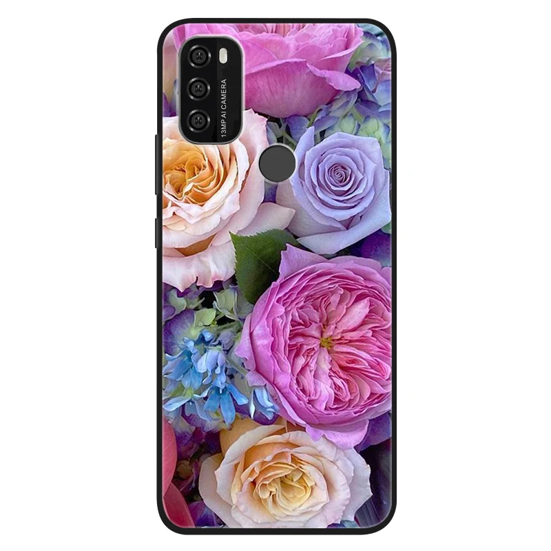 Silicone Cute Cats Painted Soft Black Cover