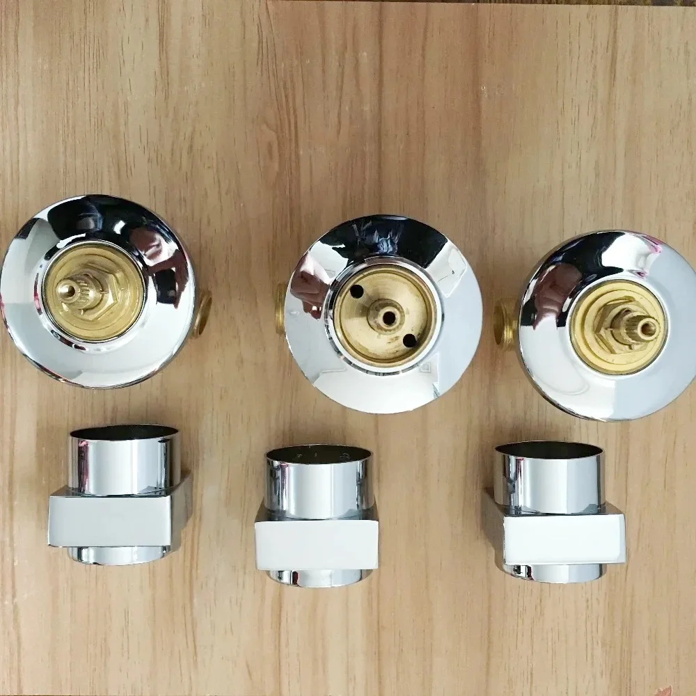 MTTUZK Hot and Cold Water Brass Massage Chrome Bathtub Faucet Bathroom Shower Cabin Faucet Shower Room 5 Hole Mixing Valve Taps 6