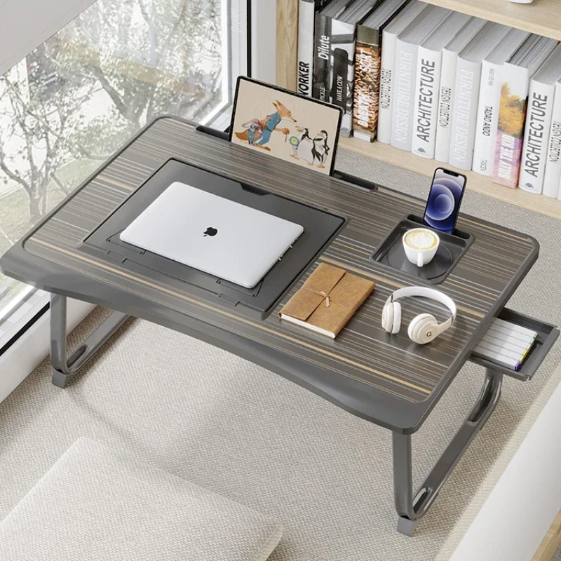 

Folding Drawer Laptop Desk Simple Student Dormitory Study Multifunctional Computer Desk Small Laptop Table Household Furniture