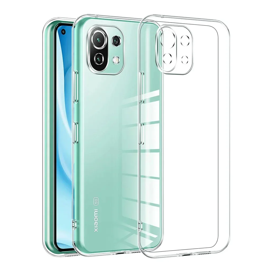 AICEK Compatible con Xiaomi 12 / 12X Cover, Trasparente Silicone Custodia per Xiaomi 12 / 12X Cover Protettiva Molle di TPU Bumper Case Sottile