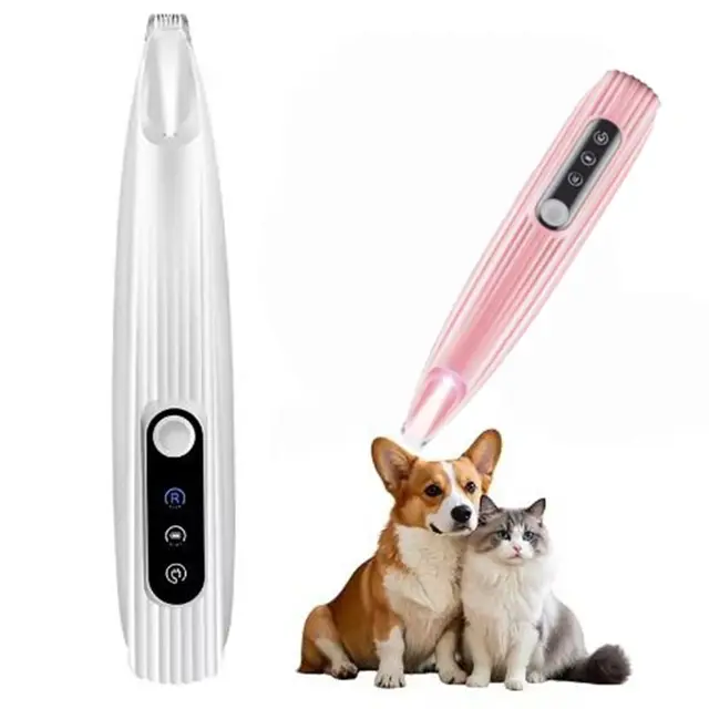 Low Noise Pet Foot Shaver USB Rechargeable Smart Display Paw Hair Trimmer Repair Dog Feet with Led Cat Hair Shaver Face Trimming 1