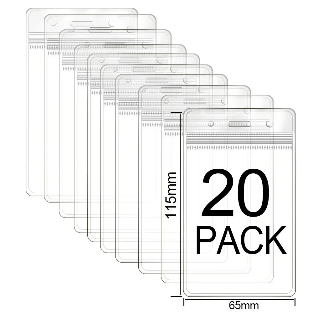 Universal Extra Thick Vertical Waterproof ID Badge and Credit Card Holder