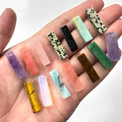 6X21MM Top Drilled Natural Rectangle Pendant Quality Quartz Tiger Eye Jades Beads For Jewelry Making Necklace Earring Wholesale