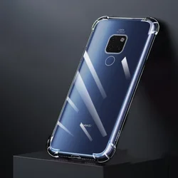 Luxury Soft Airbag Shockproof Silicone Phone Case - Slim, Stylish Protection for Huawei Mate 20 X (Clear)