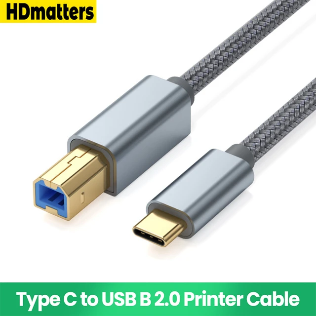 Câble D'Imprimante USB 2.0 Tressé avec Filtre 5m - Bleu - Prix en