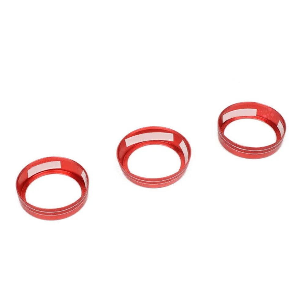 

3pcs Set Air Conditioning Knob Button Ring Aluminum Alloy Car For Suzuki Jimny 2019 2020 Trim Practical Durable High Quality New