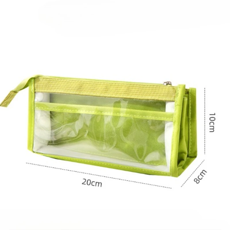 Spacious Transparent Six-Layer Pencil Case with Sleek Design