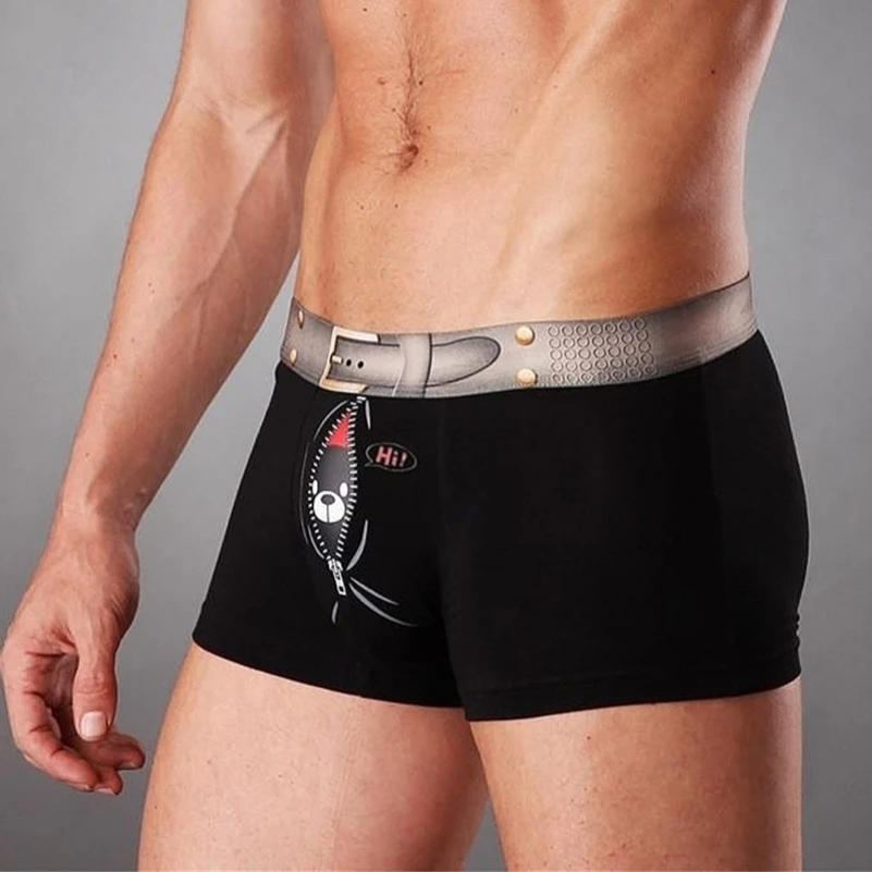 

Men's Panties Modal boxer hombre Cartoon Funny Underpants Men boxers mens shorts bulge pouch intimate underwear for man