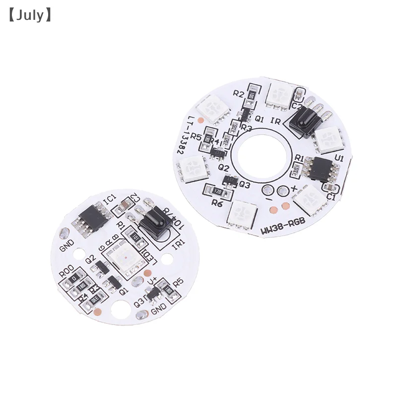Color RGB Light Board Round LED Light Source Low Voltage DC 5V Switch Remote Control For Ornament Base DIY LED