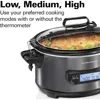 Portable 6 Quart Set & Digital Programmable Slow Cooker with Lid Lock, Temperature Probe, Dishwasher Safe Crock & Lid, Stainless 6