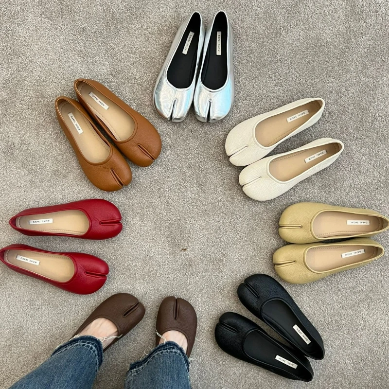 Women's Korean Style Split-Toe Flat Ballet Shoes Summer Comfortable Flats women flat shoes