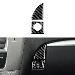 Premium Soft Carbon Fiber Glove Box Switch Sticker Button Accessory (Left - hand Drive)