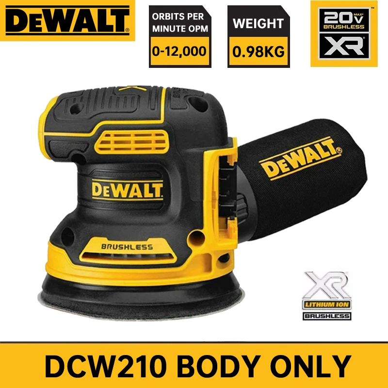 DEWALT DCW210 Cordless Orbital Sander 20V Brushless Handheld Vibration