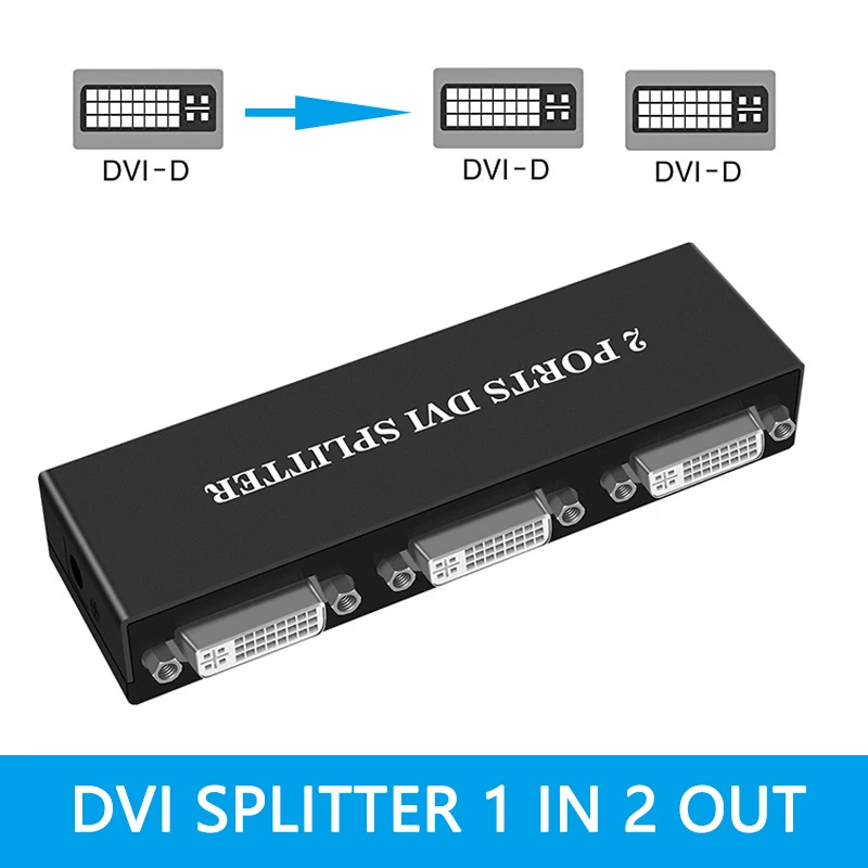 DVI Splitter 1X2 DVI-D Distributor 1 in 2 out FHD 1080P DVI Splitter 1 in 2  out for Projector Monitor Computer - AliExpress