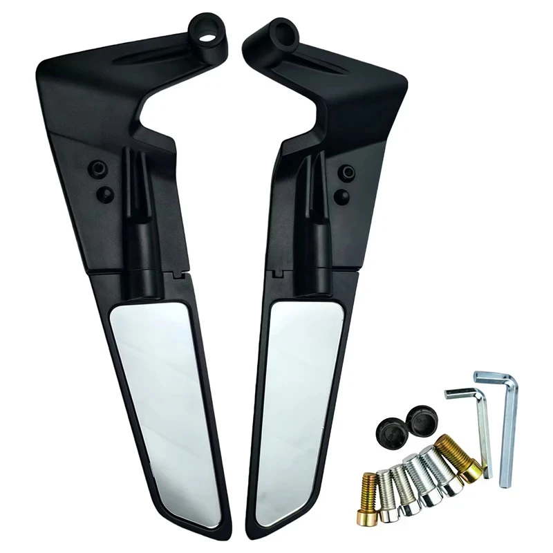 2Pcs CNC 알루미늄 윈드 윙 백미러 조정 가능한 10mm 8mm Ducati Streetfighter V4 S V4S V2 오토바이 사이드 미러