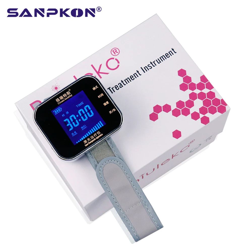 

650nm Household Laser Physiotherapy Wrist Diode LLLT For Hypertension Diabetes Treatment Diabetic Watch Laser Sinusitis Therapy