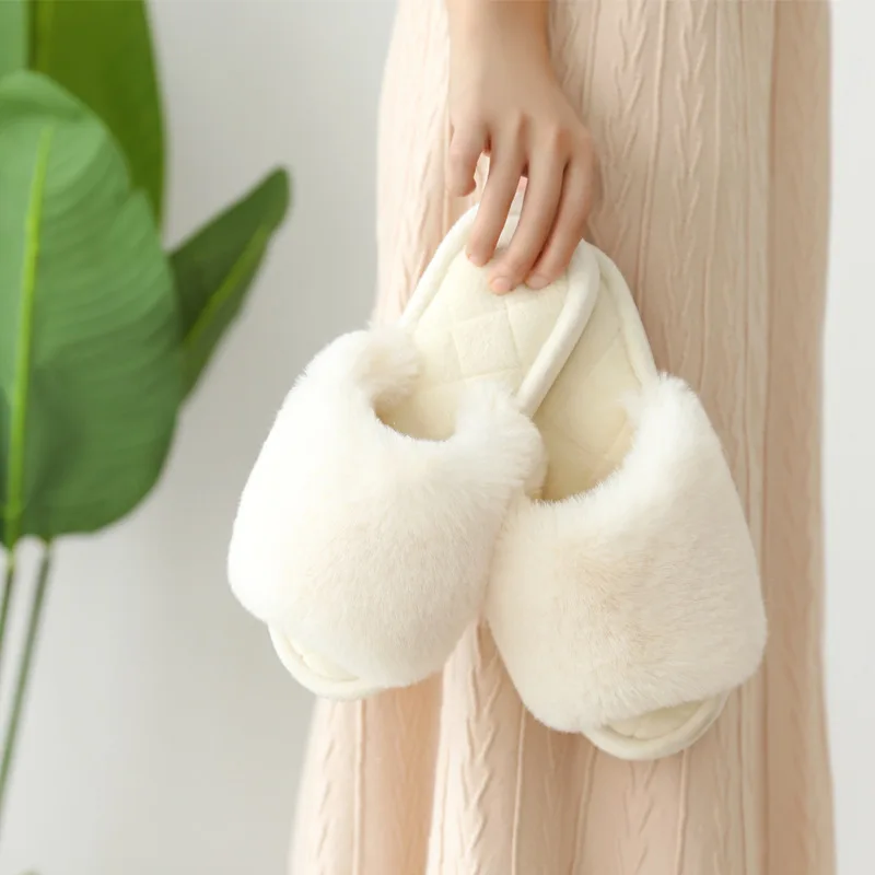 

2022 Autumn and winter new hair slippers non-slip slippers home slippers I slippers Japanese warm slippers lu-006