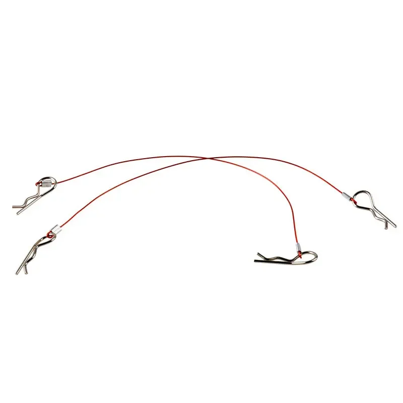 

CatRC 2 шт. стальная проволока с 4 шт. зажимами R булавки Автомобильная оболочка веревка для 1/10 1/8 RC багги монстр-Трак гусеничный Дрифт Гонки HPI HSP