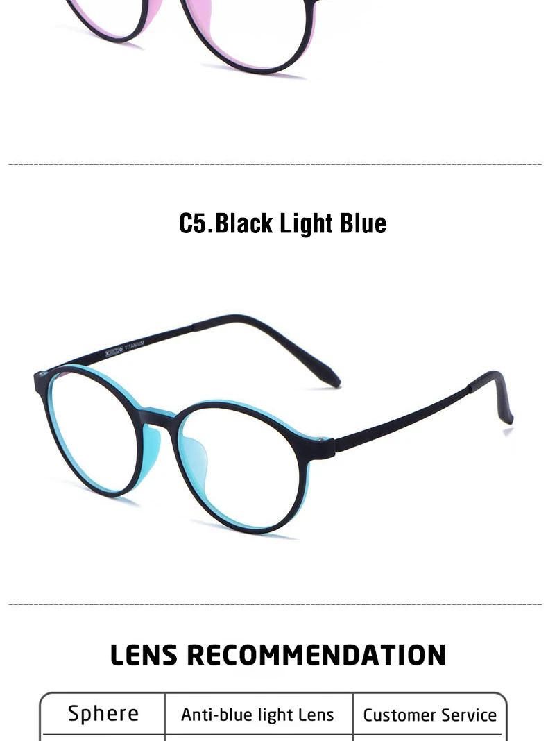 CRIXALIS Round Prescription Glasses Women Ultralight TR90+Titanium Myopia Anti Blue Light Glasses Men Vintage Computer Eyewear blue blockers