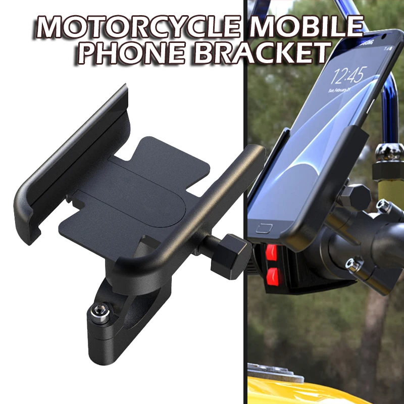 

New 1pc Bicycle Motorcycle Mobile Phone Holder MTB Bike Handlebar Aluminum Mount Bracket For Cell Phones GPS