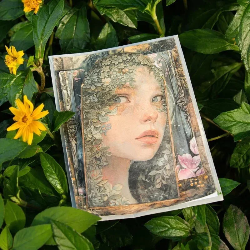 종이 숲 판타지 핸드북 용품, 장식 베이스 쓰기 패드, 노트북 DIY 스크랩북 컷, 170x115mm, 30 개 재료
