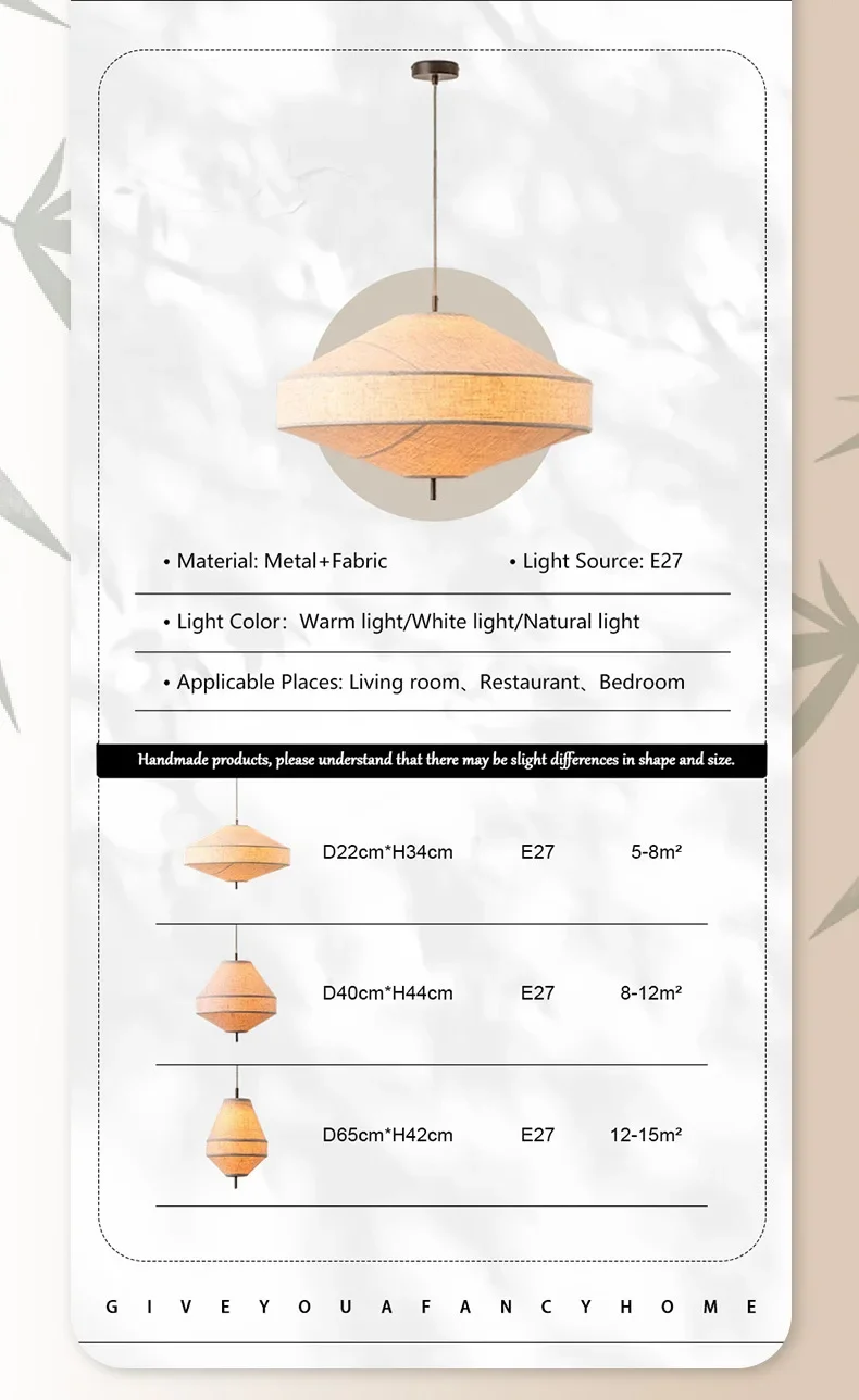 Suspension Japonaise en tissu | Toupille