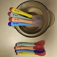 1pc Safety Silicone Temperature Sensing Spoon for Baby Toddler Self Feeding Spoon Test Food Temperature Infant Flatware Spoons 1