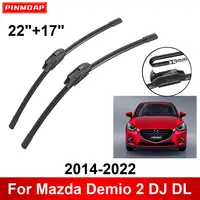 Car Wiper for Mazda Demio 2 DJ DL 2014-2022 22" + 17" Front Rear Wiper Blades Brushes Cutter Accessories 2019 2020 2021 2022 1