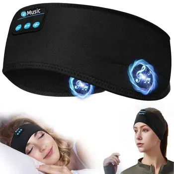 Cuffie Sportive Wireless con Fascia per la Testa e Altoparlanti Stereo HD Ultra-Sottili, per Dormire, Allenarsi, Fare Jogging, Yoga, Insonnia, Viaggi Aerei