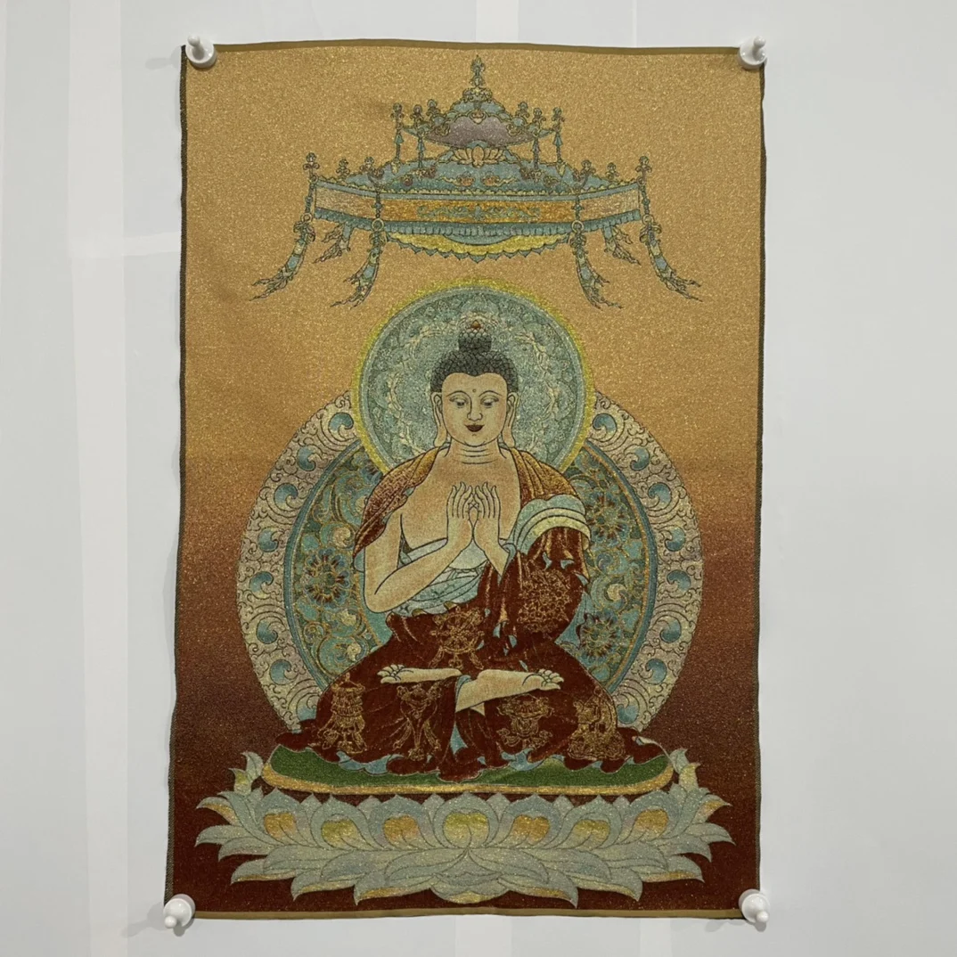 

Free Delivery China Elaborate Silk Embroidery Luck“Bodhisattva Buddha”Geomantic Thangka Painting Mural Household Decoration#77