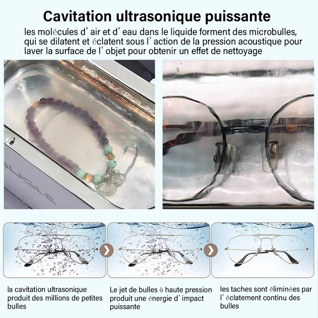 Nettoyeur à ultrasons pour lunettes ， Présentation du produit