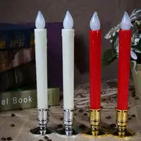 2/4pcs Traditional Shape Taper Standard Plastic Candle Holders Candlestick Wedding Dinner Decor for Electronic Candles ForParty 3