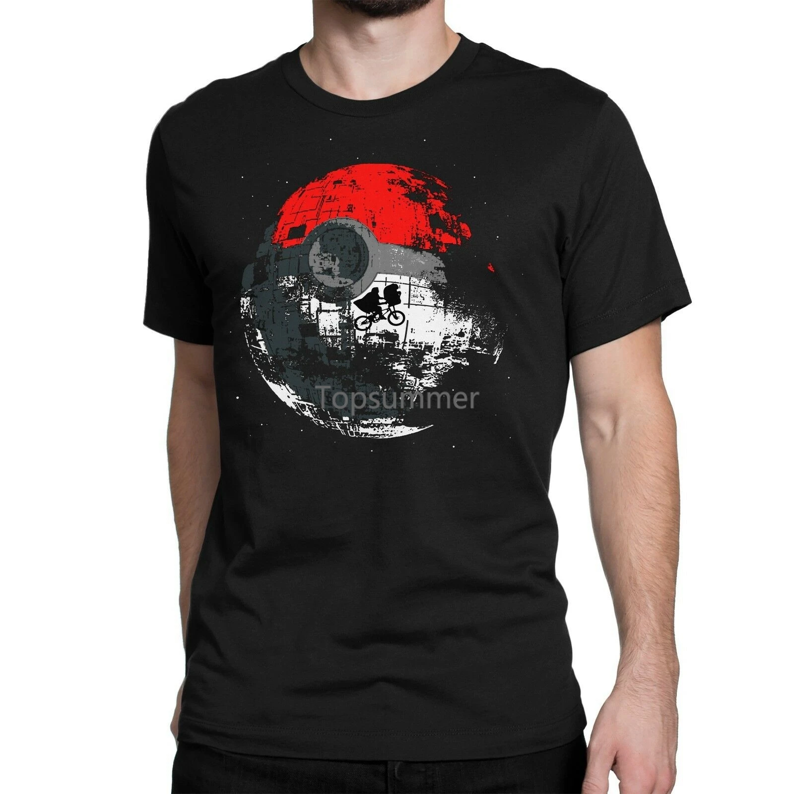 Death Star- Pokeball- Et T-Shirt Da Uomo Divertenti-Regalo Ideale