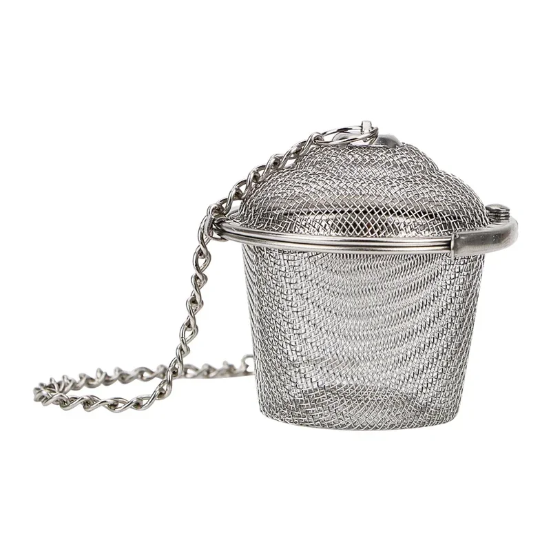 Tea Spice Strainer Seasoning Ball Silver Reusable Herbal Ball Tea Spice Strainer Stainless Mesh Tea kettle Locking Tea Filter
