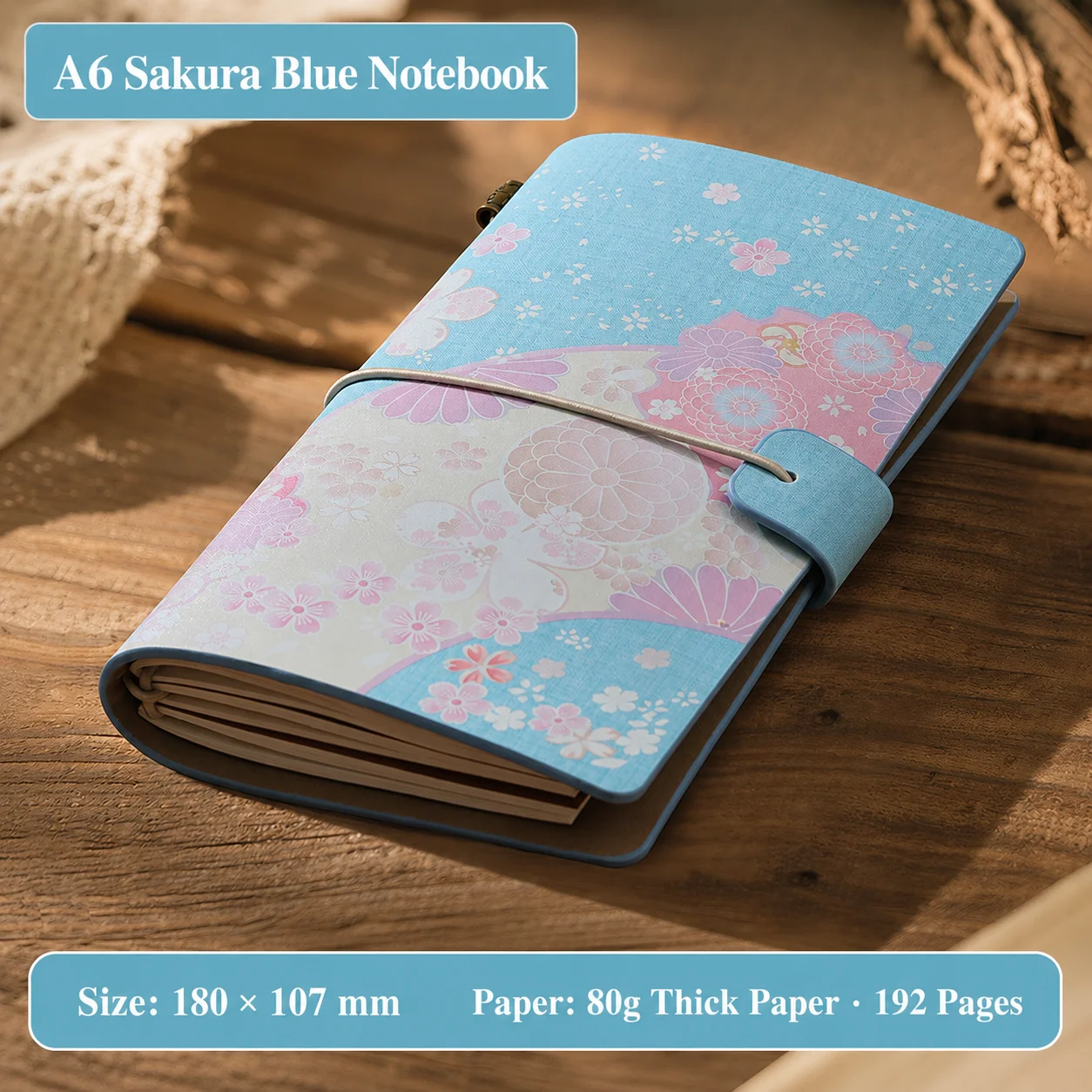 Eco-Friendly Floral Print Loose Leaf Journal with Thick Cloth PU Cover
