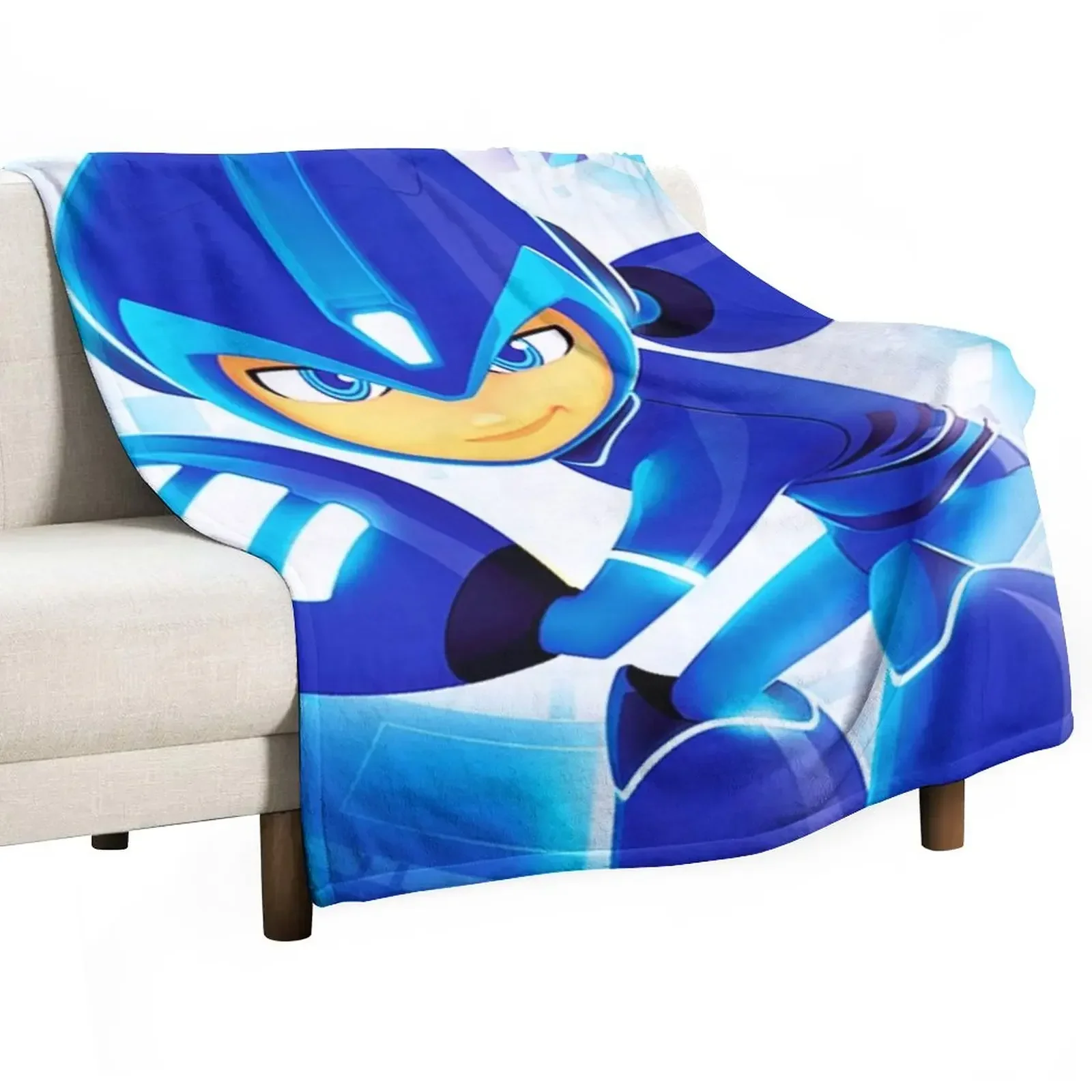 

Mega Man Fully Charged Funny Gift For Fans mega man fully charged comic Throw Blanket funny gift Blankets