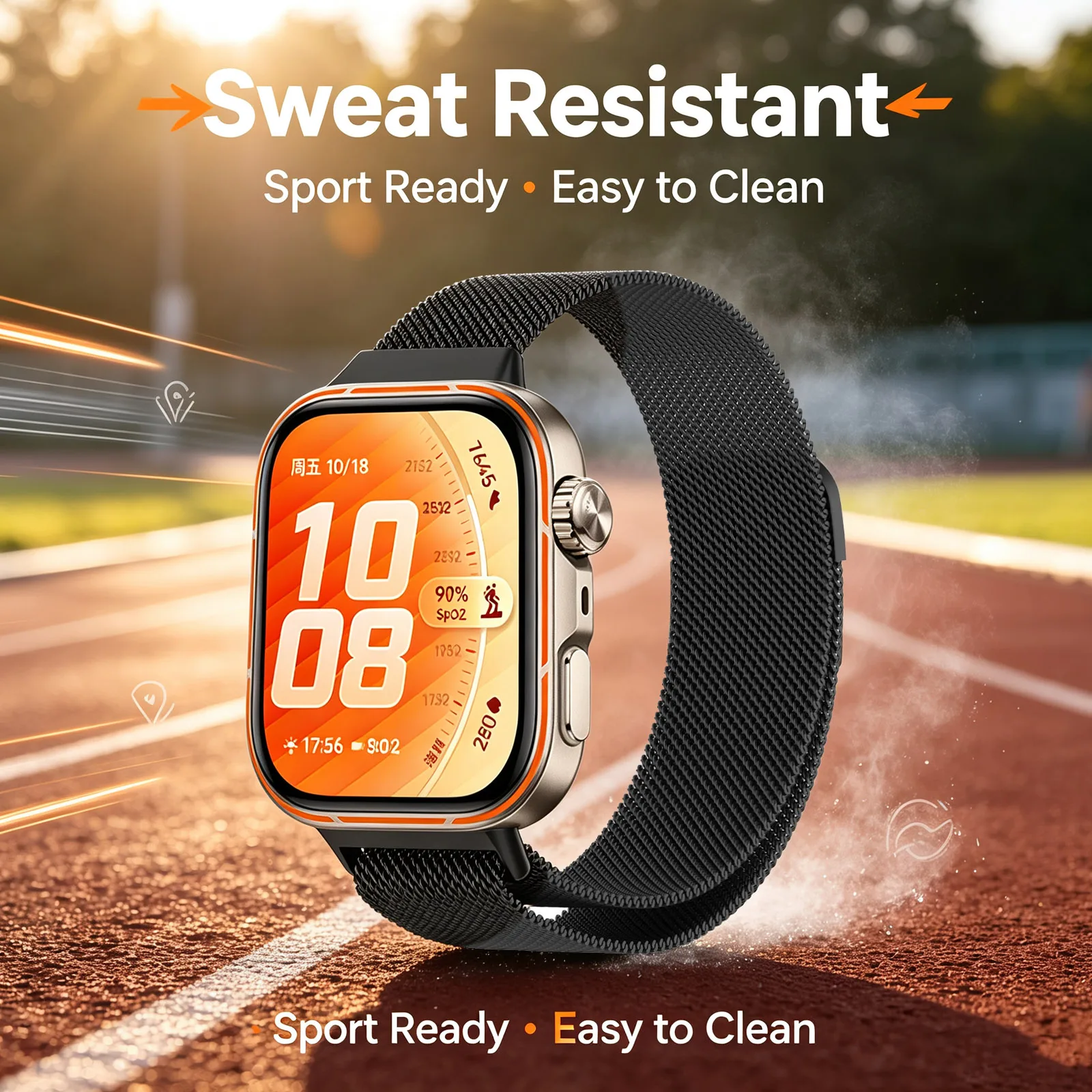 Magnetic Metal Sport Strap Wristband