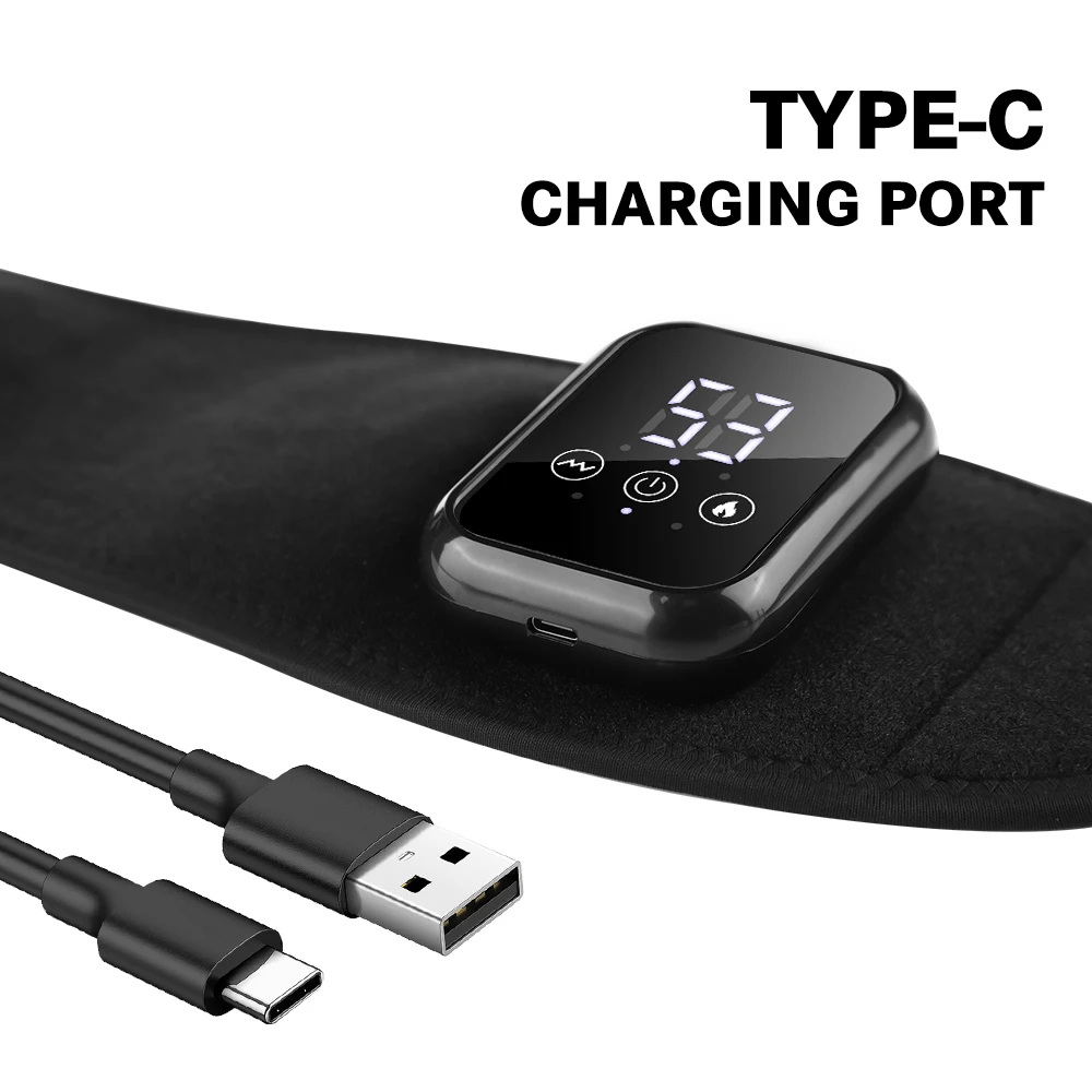 Cordless Electric Wrist Heating Pad with 3 Heating Levels And 3 Vibrations Heated Massage Wrist Brace Wrap Rechargeable