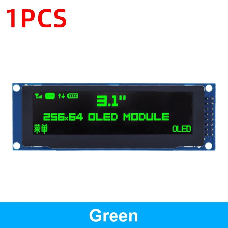 Enhanced Real OLED Display - 3.12 256x64 Dots Graphic Screen with SSD1322 Controller and SPI Support